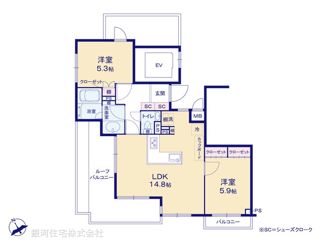 G00377957 東京都目黒区東山２丁目 中古マンション 1億2480万円【間取図】