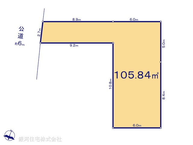 G00377964 埼玉県川口市大字東本郷 土地 2590万円【区画図】