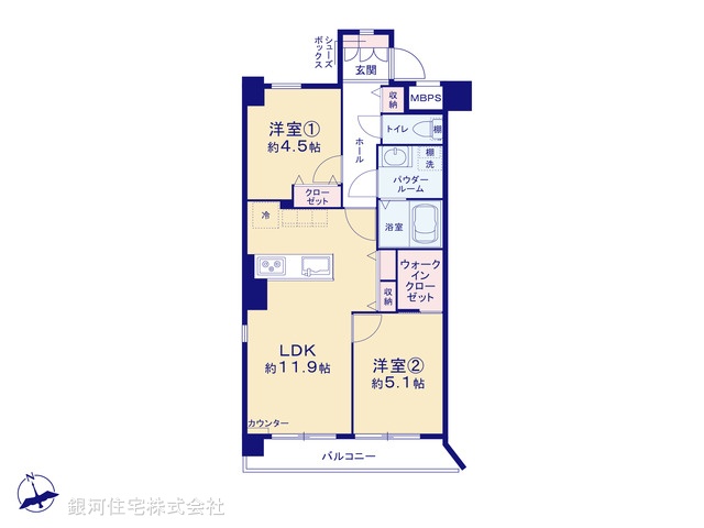 G00377991 東京都板橋区栄町 中古マンション 4180万円【間取図】