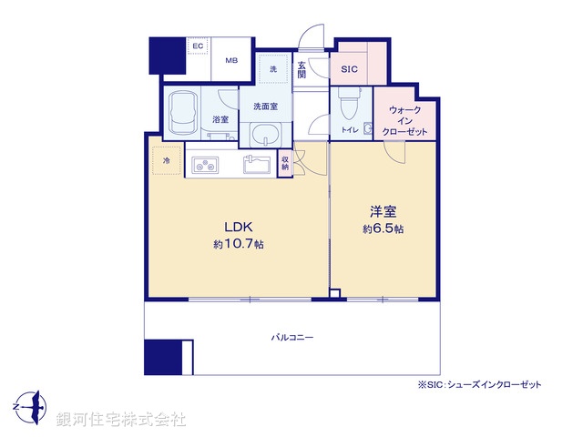 G00378001 神奈川県川崎市幸区中幸町３丁目 中古マンション 6280万円【間取図】