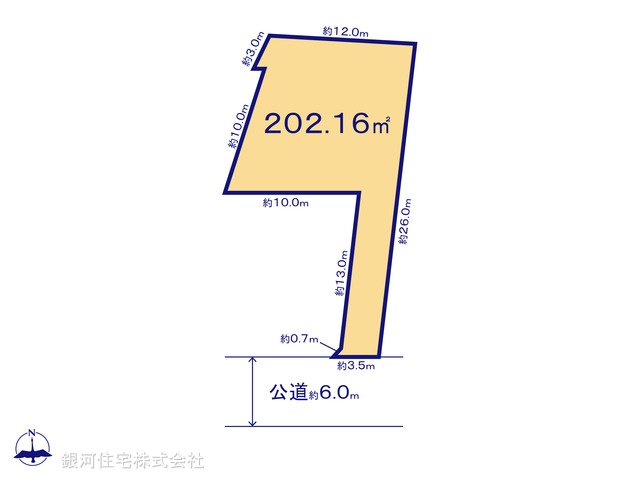 G00378034 千葉県鎌ヶ谷市鎌ヶ谷８丁目 土地 2380万円【区画図】