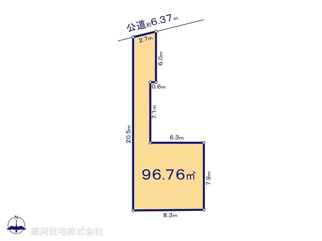 G00378039 東京都足立区扇３丁目 土地 4190万円【区画図】