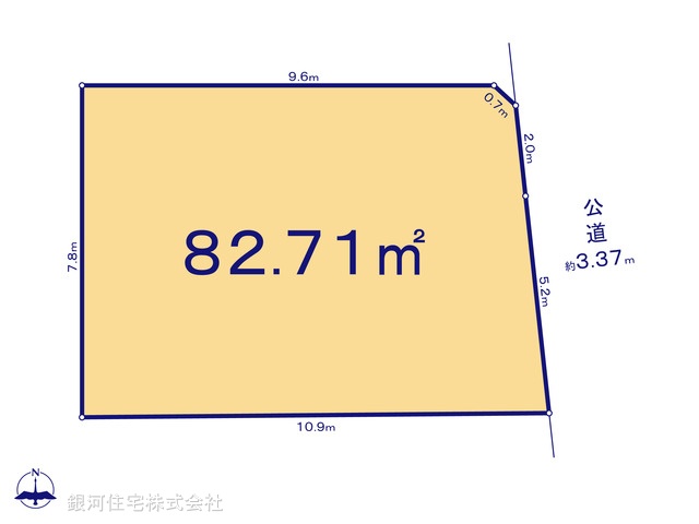 G00378041 東京都足立区扇３丁目 土地 4590万円【区画図】
