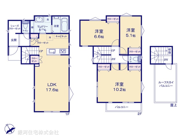G00378057 埼玉県さいたま市南区辻８丁目 新築一戸建て 6390万円【間取図】