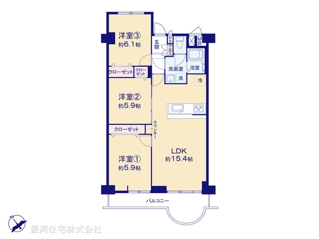 G00378092 埼玉県さいたま市南区白幡３丁目 中古マンション 2999万円【間取図】