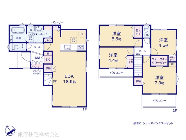 G00378106 神奈川県横須賀市鴨居１丁目 新築一戸建て 3480万円【間取図】