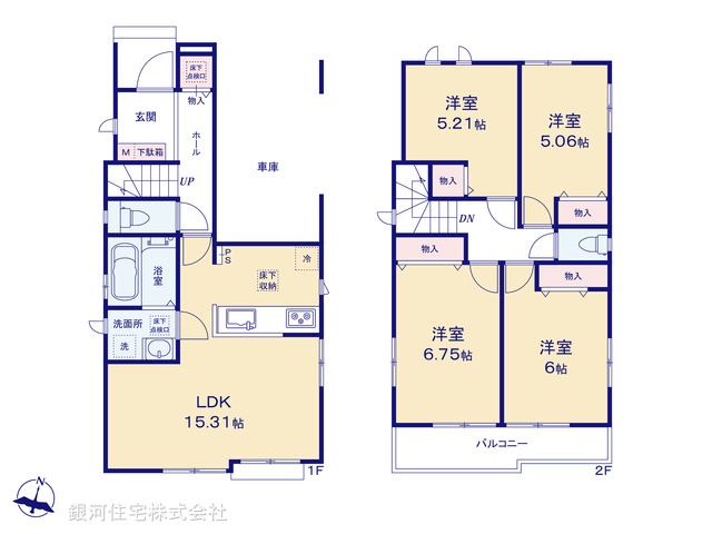 G00378115 東京都足立区江北２丁目 新築一戸建て 5490万円【間取図】