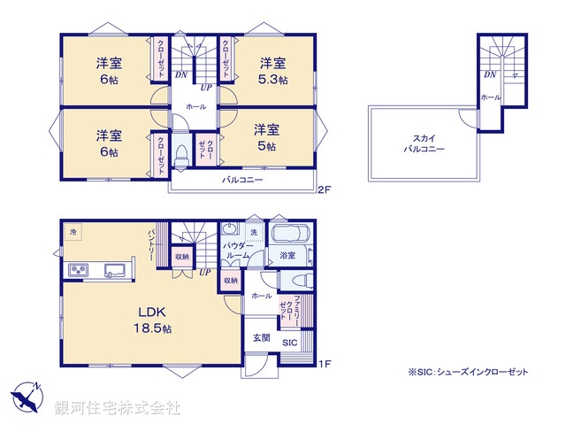 G00378137 神奈川県横須賀市秋谷１丁目 新築一戸建て 3390万円【間取図】