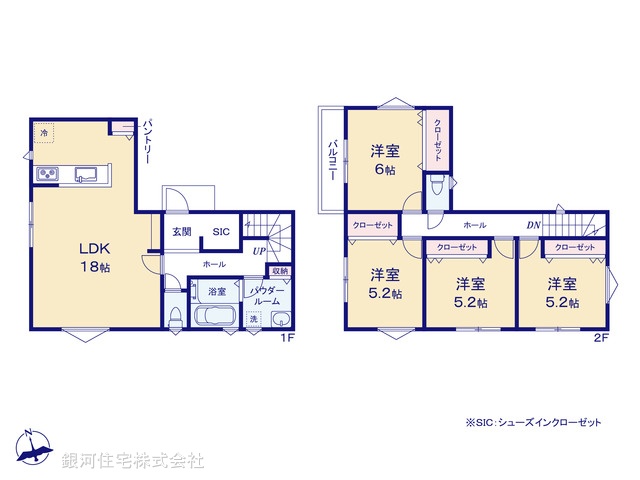 G00378138 神奈川県横須賀市浦上台２丁目 新築一戸建て 3490万円【間取図】