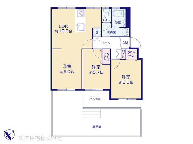 G00378200 神奈川県横浜市戸塚区戸塚町 中古マンション 2180万円【間取図】