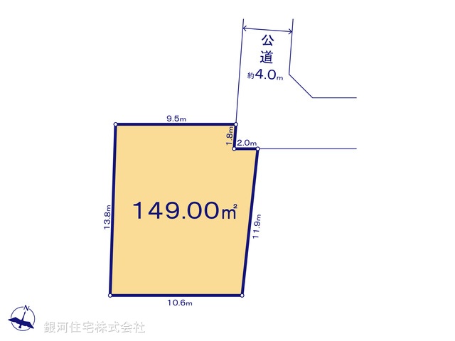 G00378228 神奈川県大和市南林間６丁目 土地(建築条件付土地) 3180万円【区画図】