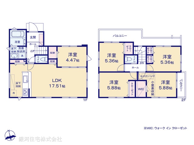 G00378231 埼玉県川口市南鳩ヶ谷４丁目 新築一戸建て 4480万円【間取図】