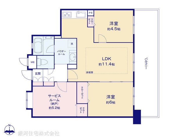 G00378234 東京都板橋区赤塚１丁目 中古マンション 4780万円【間取図】