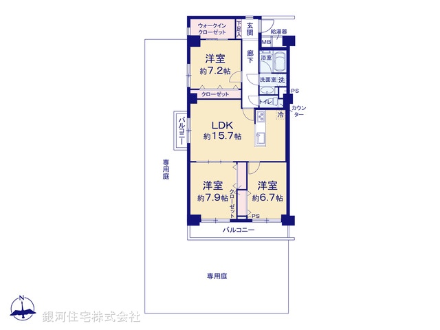 G00378240 神奈川県横浜市戸塚区前田町 中古マンション 3599万円【間取図】