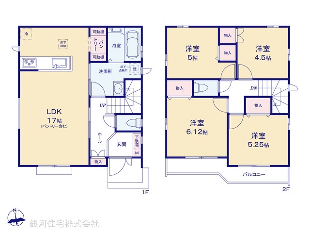 G00378268 東京都国分寺市新町１丁目 新築一戸建て 4790万円【間取図】