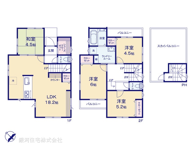G00378276 東京都府中市西府町５丁目 新築一戸建て 6380万円【間取図】