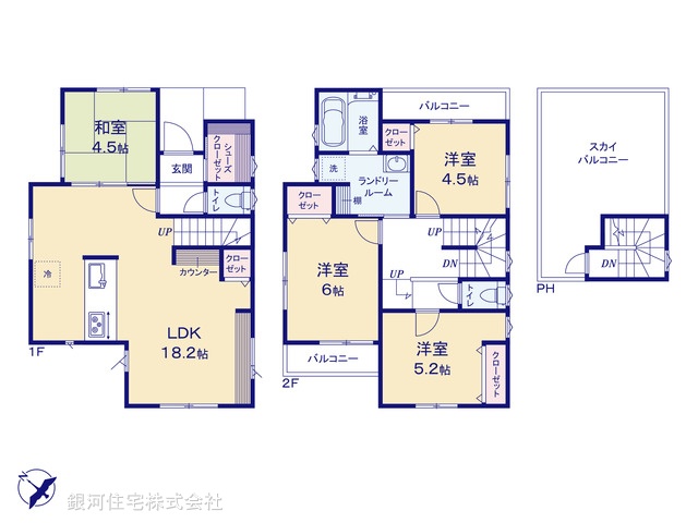 G00378277 東京都府中市西府町５丁目 新築一戸建て 6380万円【間取図】