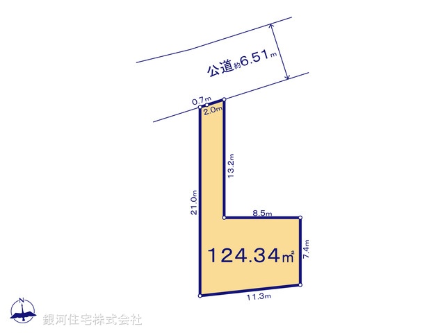 G00378282 神奈川県綾瀬市深谷中６丁目 土地 2476万円【区画図】