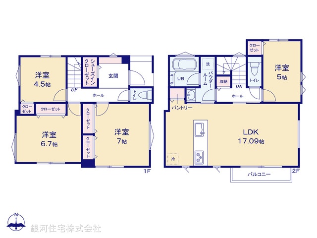 G00378286 神奈川県横浜市保土ヶ谷区仏向町 新築一戸建て 4980万円【間取図】
