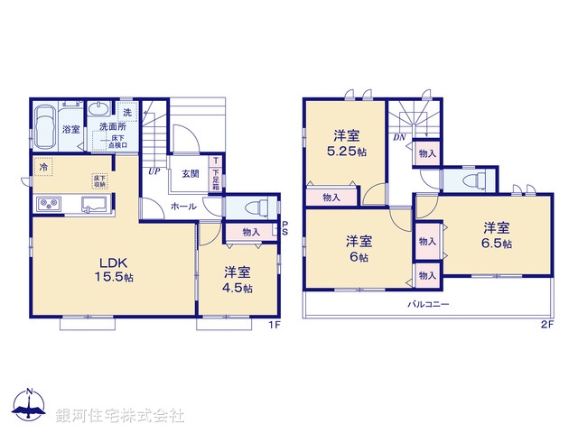G00378313 東京都東村山市多摩湖町３丁目 新築一戸建て 3590万円【間取図】