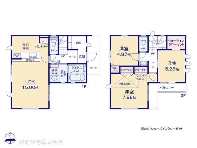 G00378358 東京都練馬区谷原６丁目 新築一戸建て 6580万円【間取図】