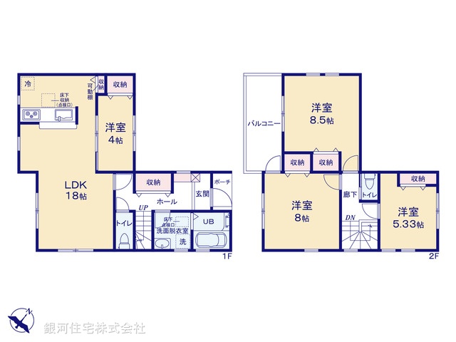 G00378372 東京都青梅市長淵３丁目 新築一戸建て 2980万円【間取図】