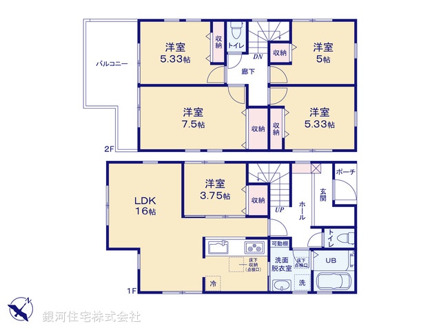 G00378422 東京都青梅市長淵３丁目 新築一戸建て 3480万円【間取図】