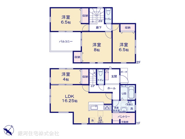 G00378426 東京都青梅市長淵３丁目 新築一戸建て 3180万円【間取図】