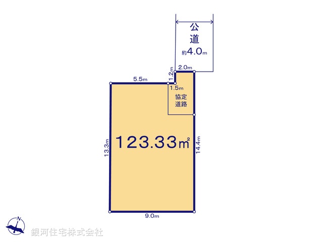 G00378437 埼玉県越谷市弥栄町２丁目 土地 1850万円【区画図】