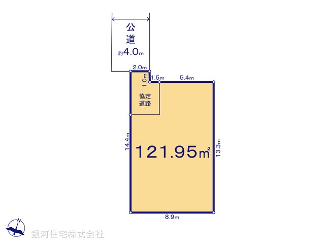 G00378438 埼玉県越谷市弥栄町２丁目 土地 1850万円【区画図】