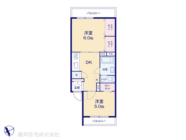 G00378444 埼玉県川口市栄町１丁目 中古マンション 1480万円【間取図】