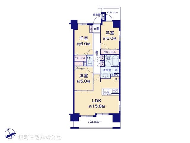 G00378448 千葉県船橋市湊町２丁目 中古マンション 4399万円【間取図】