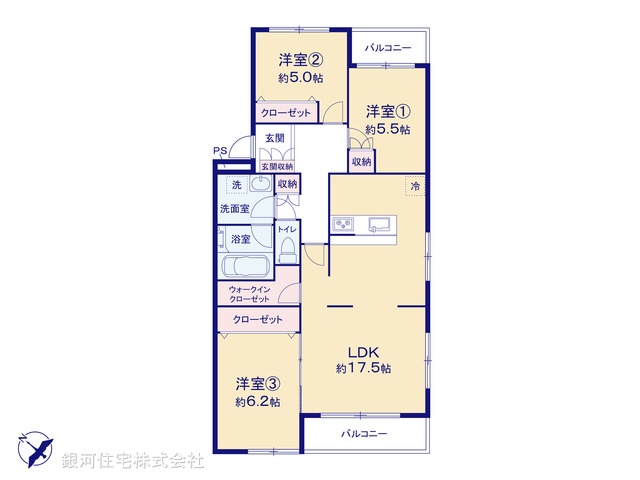 G00378456 神奈川県横浜市中区本牧元町 中古マンション 2780万円【間取図】