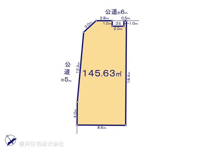 G00378523 千葉県佐倉市中志津７丁目 土地 3290万円【区画図】