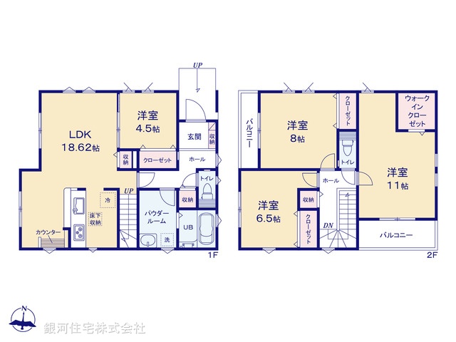 G00378528 千葉県船橋市飯山満町３丁目 新築一戸建て 5699万円【間取図】