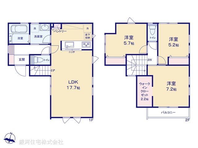 G00378533 千葉県松戸市大橋 新築一戸建て 4898万円【間取図】