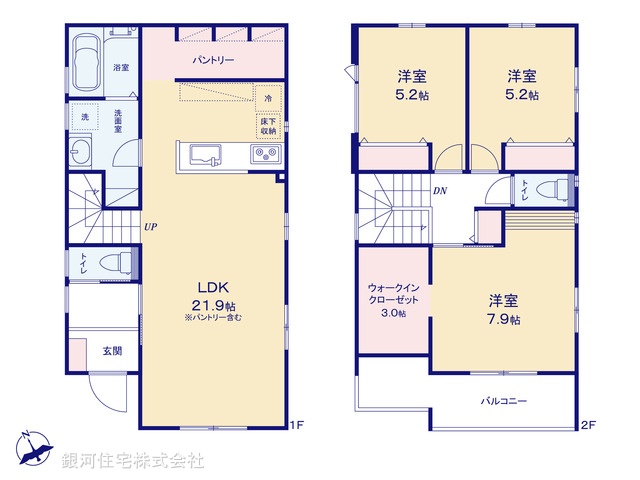 G00378535 千葉県松戸市上矢切 新築一戸建て 3798万円【間取図】