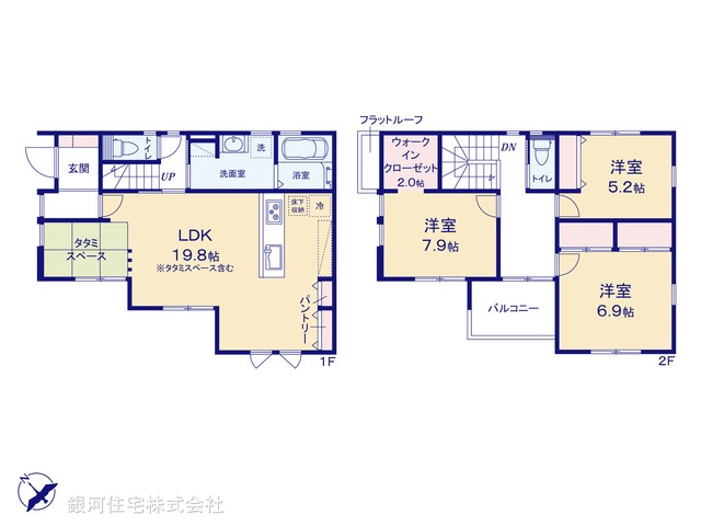 G00378555 千葉県八千代市八千代台北１６丁目 新築一戸建て 3980万円【間取図】