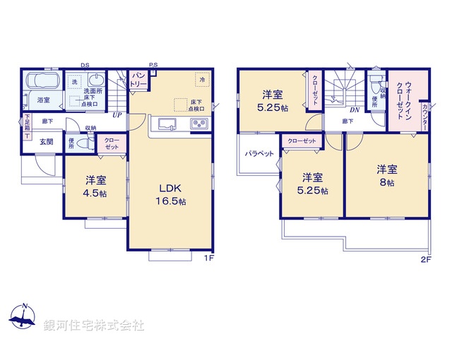 G00378629 埼玉県入間市鍵山２丁目 新築一戸建て 3280万円【間取図】