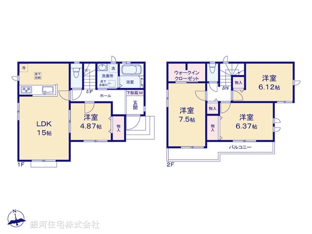 G00378651 埼玉県川口市鳩ヶ谷緑町２丁目 新築一戸建て 5090万円【間取図】