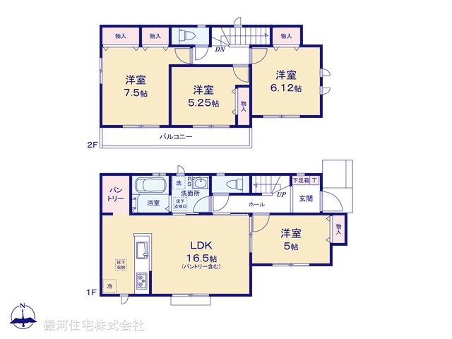 G00378656 埼玉県上尾市中分１丁目 新築一戸建て 3890万円【間取図】