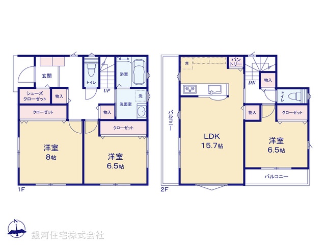 G00378694 埼玉県所沢市榎町 新築一戸建て 4180万円【間取図】