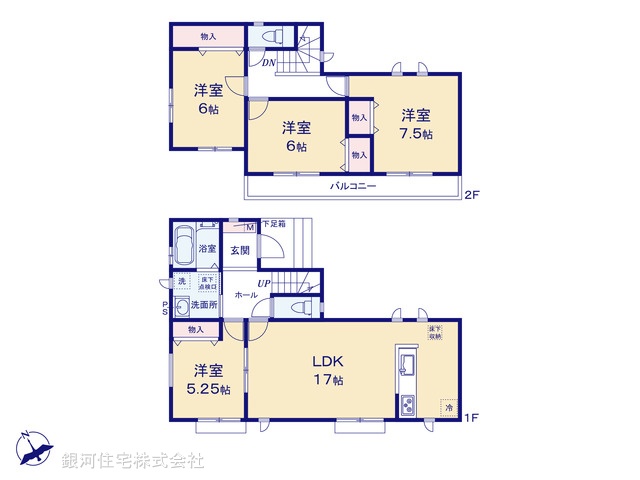 G00378749 東京都町田市本町田 新築一戸建て 5490万円【間取図】