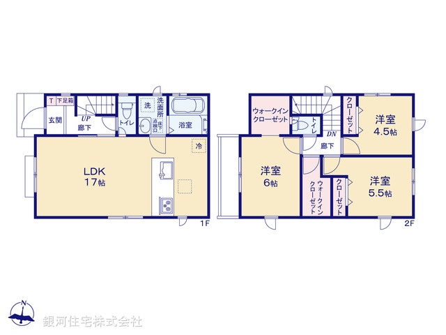 G00378753 東京都日野市日野本町４丁目 新築一戸建て 5480万円【間取図】