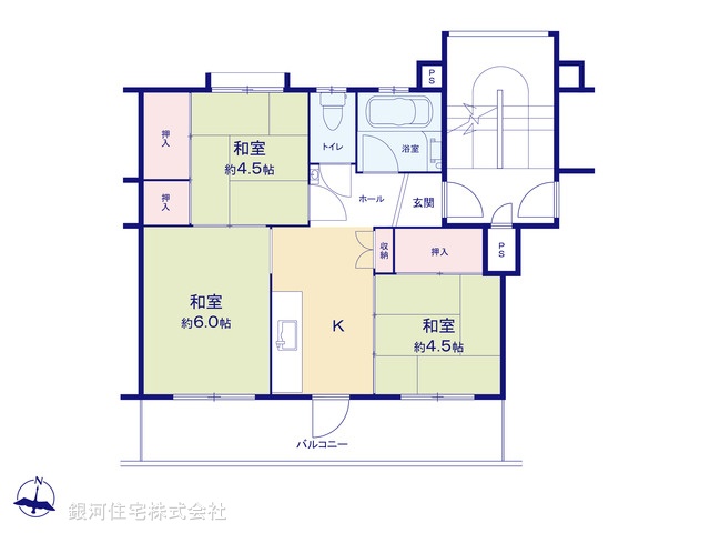 G00378764 千葉県千葉市美浜区稲毛海岸１丁目 中古マンション 490万円【間取図】