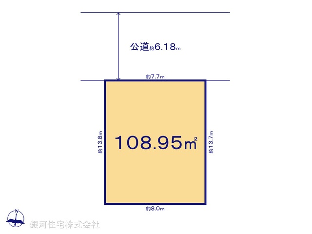 G00378776 東京都大田区西嶺町 土地 8900万円【区画図】