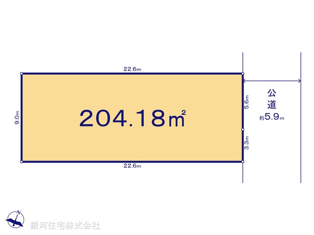 G00378777 神奈川県平塚市豊原町 土地 3980万円【区画図】