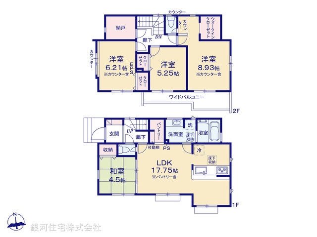 G00378818 東京都立川市一番町２丁目 新築一戸建て 5280万円【間取図】