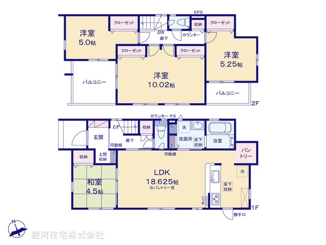 G00378826 埼玉県北葛飾郡松伏町大字松伏 新築一戸建て 3690万円【間取図】