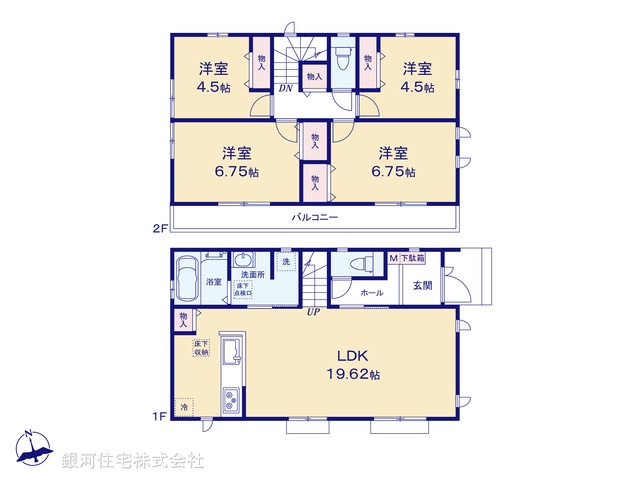 G00378832 東京都西多摩郡瑞穂町大字殿ヶ谷 新築一戸建て 3430万円【間取図】